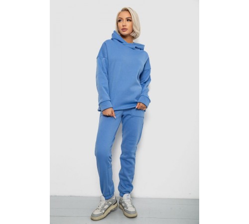 Спортивний костюм жіночий на флісі, колір блакитний, 257R88