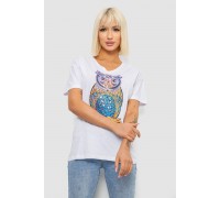 Футболка женская с принтом, цвет белый, 244R2804