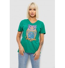 Футболка жіноча з принтом, колір зелений, 244R2804