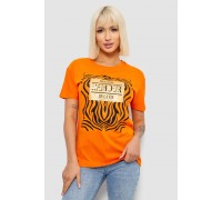 Футболка женская с принтом, цвет оранжевый, 244R2805