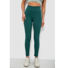 Лосини жіночі однотонні в рубчик, колір зелений, 214R0009