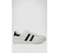 Кроссовки женские кожа, цвет бело-черный, 248RL2420-5