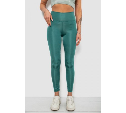 Лосины женские однотонные, цвет зеленый, 214R155-1