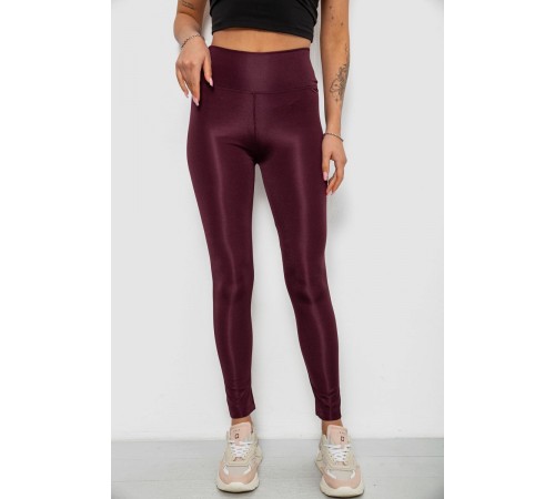 Лосины женские однотонные, цвет темно-сливовый, 214R155-1