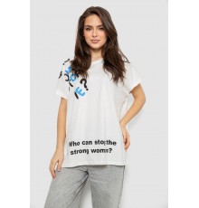 Футболка женская с принтом, цвет молочный, 244R3001