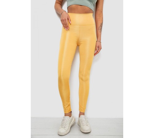 Лосины женские однотонные, цвет желтый, 214R155-1