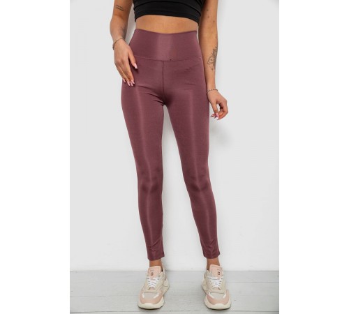 Лосины женские однотонные, цвет сливовый, 214R155-1