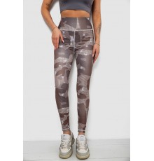 Лосини жіночі з принтом, колір коричневий, 214R090