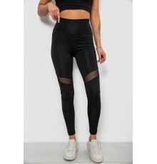 Лосини жіночі однотонні, колір чорний, 214R003