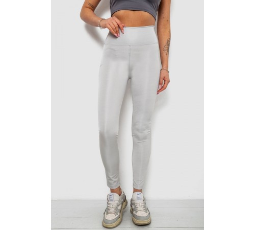 Лосины женские однотонные, цвет серый, 214R155-1