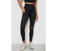 Лосины женские однотонные, цвет черный, 214R001L