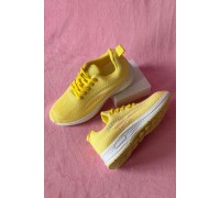 Кроссовки женские текстиль, цвет желтый, 243RA33