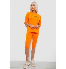 Костюм домашній жіночий з принтом, колір помаранчевий, 257R738