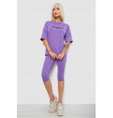 Костюм домашній жіночий з принтом, колір бузковий, 257R738