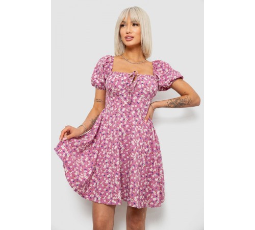 Платье женское с принтом софт, цвет пудровый, 257R811
