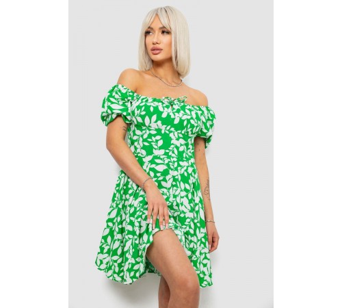 Платье женское с принтом софт, цвет зеленый, 257R811-2