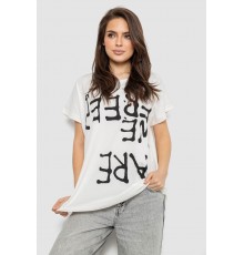 Футболка женская с принтом, цвет молочный, 244R3003