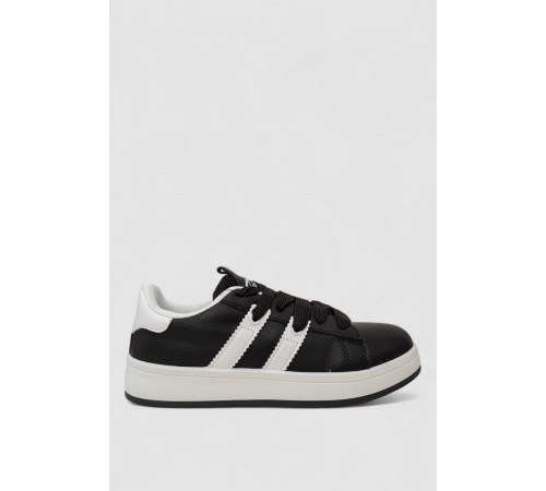 Кроссовки женские кожа, цвет черно-белый, 248RJH900-2