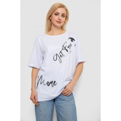 Футболка женская с принтом, цвет белый, 244R3005