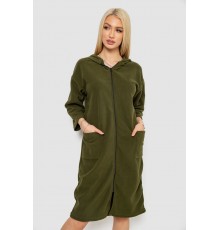 Халат жіночий на блискавці, колір хакі, 238R322