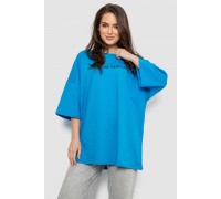 Футболка женская с принтом, цвет голубой, 244R3013