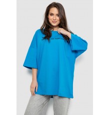 Футболка жіноча з принтом, колір блакитний, 244R3013