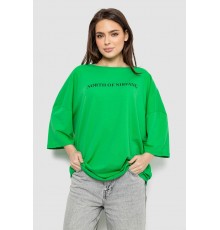 Футболка женская с принтом, цвет зеленый, 244R3013