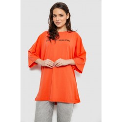 Футболка женская с принтом, цвет оранжевый, 244R3013