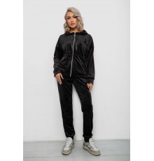 Спортивний костюм жіночий велюровий, колір чорний, 257R4119