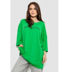 Футболка женская с принтом, цвет зеленый, 244R3014