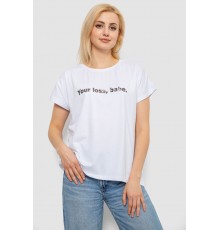 Футболка жіноча з принтом, колір білий, 244R3016