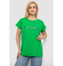 Футболка женская с принтом, цвет зеленый, 244R3016