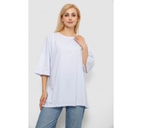 Футболка женская однотонная, цвет белый, 244R3018