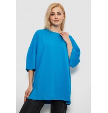 Футболка жіноча однотонна, колір блакитний, 244R3018 Футболка жіноча однотонна, колір блакитний, 244R3018