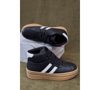 Кросівки жіночі демісезонні, колір чорно-білий, 248RWA160