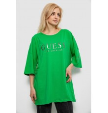 Футболка женская с принтом, цвет зеленый, 244R3019