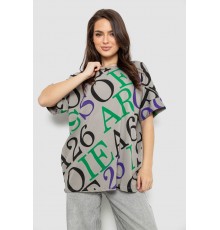 Футболка женская с принтом, цвет серый, 244R4002-1