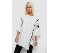 Футболка жіноча з принтом, колір молочний, 244R4007