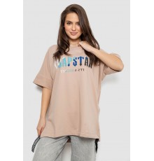 Футболка женская с принтом, цвет бежевый, 244R4012