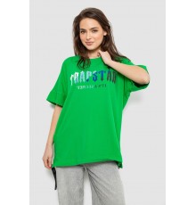Футболка женская с принтом, цвет зеленый, 244R4012