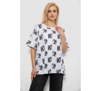 Футболка женская с принтом, цвет белый, 244R4015