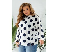 Світшот жіночий в горох, колір молочний, 257R332