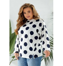 Світшот жіночий в горох, колір молочний, 257R332