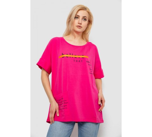 Футболка женская с принтом, цвет розовый, 244R4020