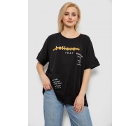 Футболка женская с принтом, цвет черный, 244R4020