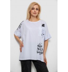Футболка жіноча з принтом, колір білий, 244R4021
