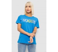 Футболка жіноча з принтом, колір блакитний, 244R4022