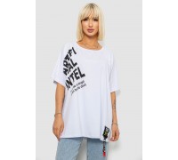 Футболка жіноча з принтом, колір білий, 244R5004