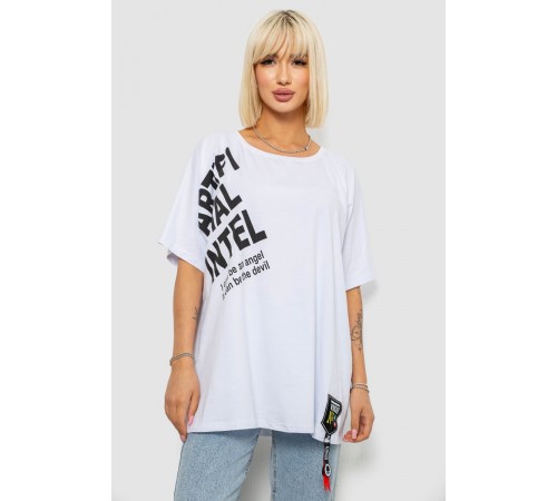 Футболка жіноча з принтом, колір білий, 244R5004