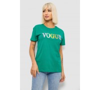 Футболка женская с принтом, цвет зеленый, 244R4022